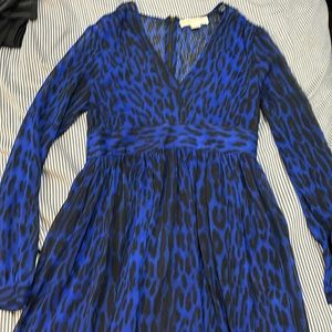 Michael kors blue print dress size 2